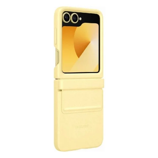 Cover Samsung Z Flip 6 Leather Case - Yellow
